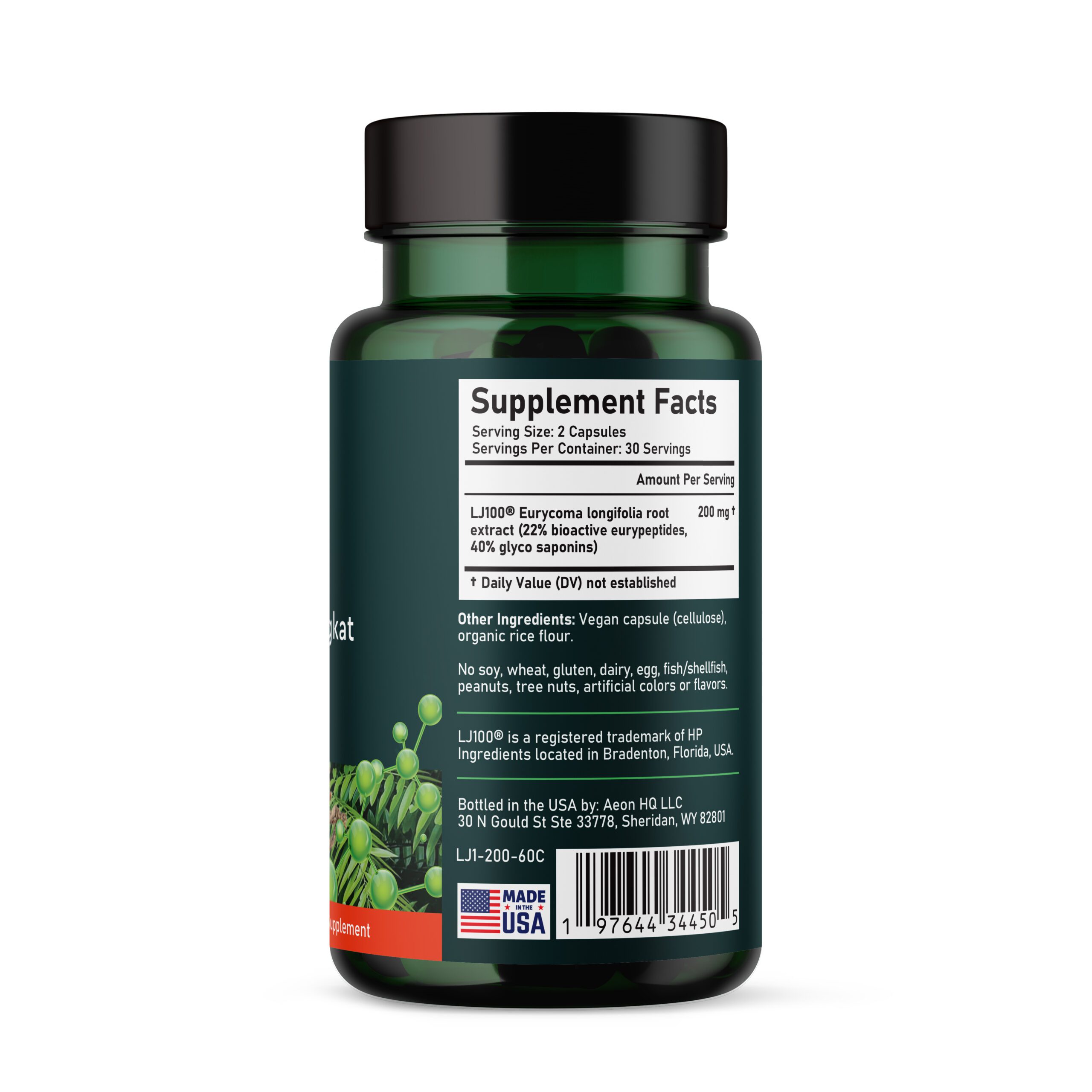LJ100® supplement facts